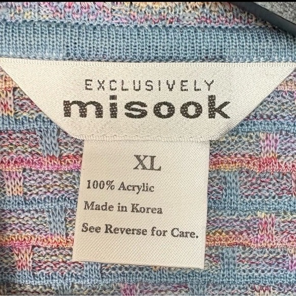 NWT Misook Women’s 3pc Light Blue/Pink Two Tank Top Blazer Set Size XL Sku#133 - Picture 9 of 15